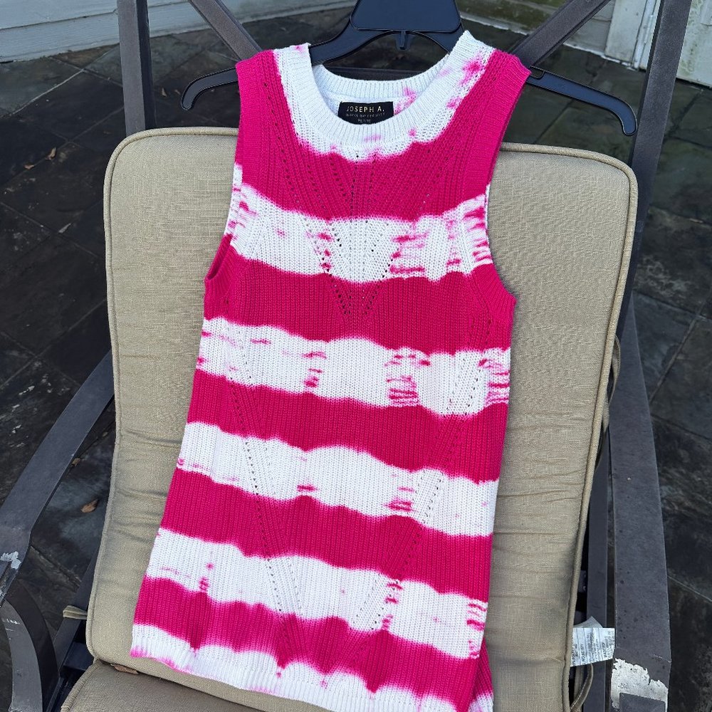 Woven Striped Sweater Tank Top